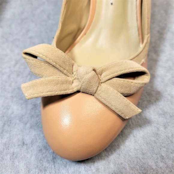 * So Me Nude Pump With A Bow On Vamp & 3 1/2 Inch Heel - Picture 2 of 8